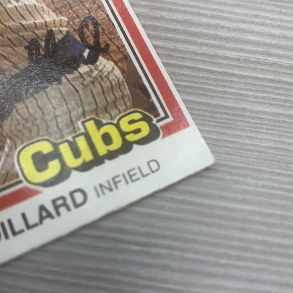 1981 Donruss Steve Dillard Cubs #502 In Person Autograph (005) - Picture 4 of 4